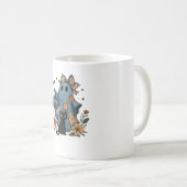 Mug Patchwork Halloween Ghost noir Chat Essential T-Sh (Devant droit)