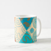 Mug Patchwork indien design vintage sans soudure. (Devant droit)