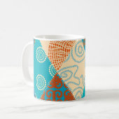 Mug Patchwork indien design vintage sans soudure. (Devant gauche)
