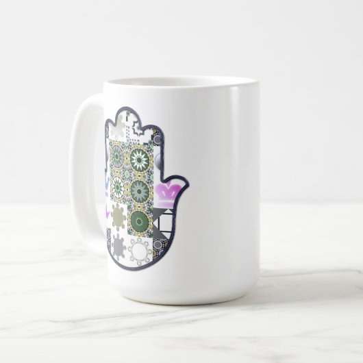 Mug Patchwork main Khamsa 1 (Devant gauche)