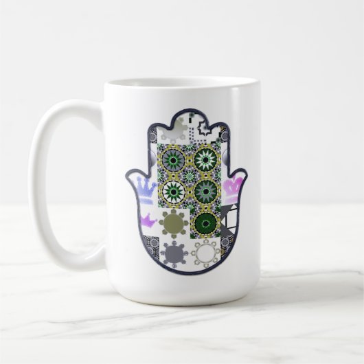 Mug Patchwork main Khamsa 1 (Gauche)