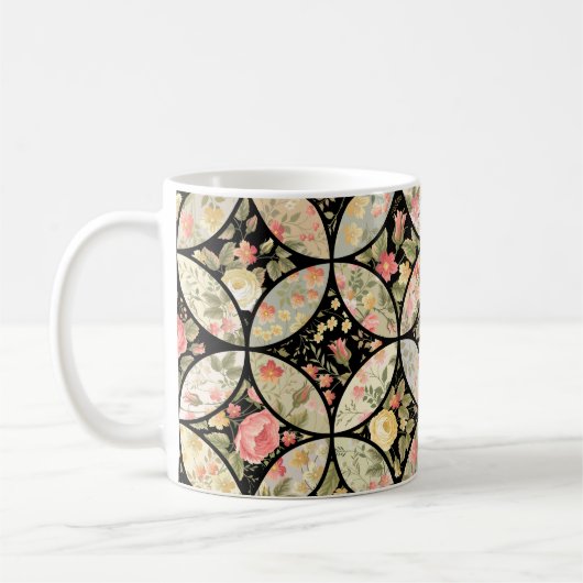 Mug patchwork motif floral (Gauche)