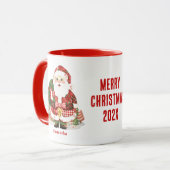 Mug Patchwork Noël du Père Noël (Devant gauche)