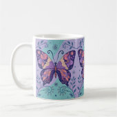 Mug Patchwork Papillon pourpre et Aqual (Gauche)