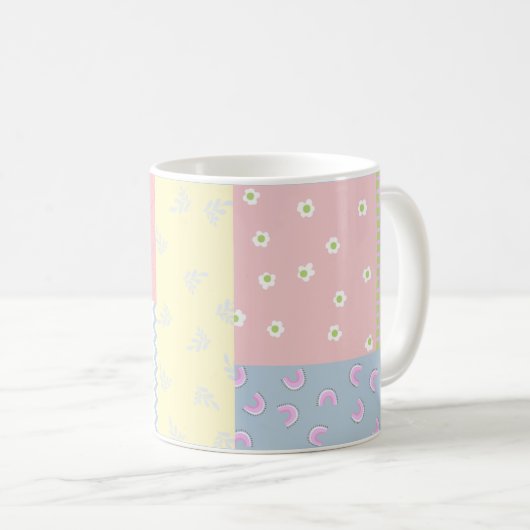 Mug Patchwork Pastel (Devant droit)