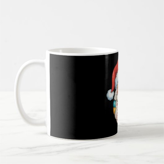 Mug Patchwork Père Noël Joyeux Noël Préppy Noël Noël N (Gauche)