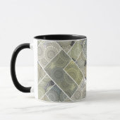 Mug Patchwork quilt céramique cercles carreaux mandala (Gauche)