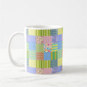 Mug Patchwork Quilt Chevron Stripes Fleurs Pois (Gauche)