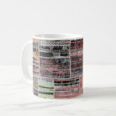 Mug Patchwork Quilt Collage Impression transparente. (Devant gauche)