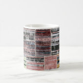 Mug Patchwork Quilt Collage Impression transparente. (Centre)