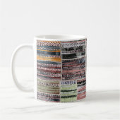Mug Patchwork Quilt Collage Impression transparente. (Gauche)