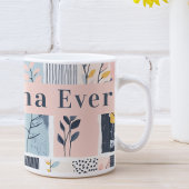 Mug Patchwork rose et marine Meilleure grand-mère
