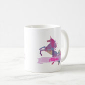 Mug Patchwork rose Pastel Unicorn Silhouette Design Co (Devant droit)