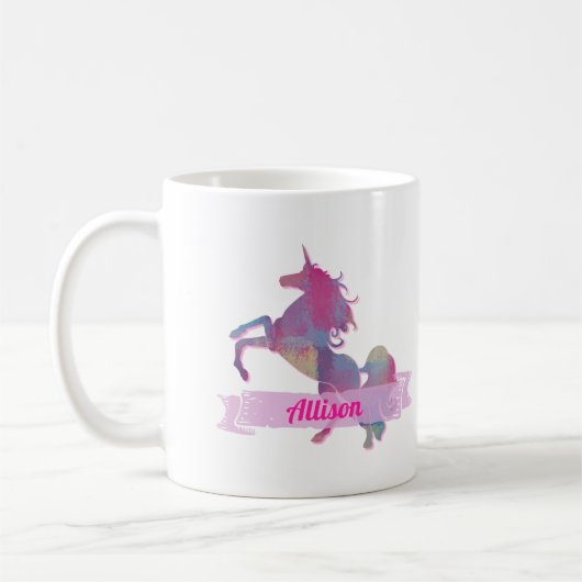 Mug Patchwork rose Pastel Unicorn Silhouette Design Co (Gauche)