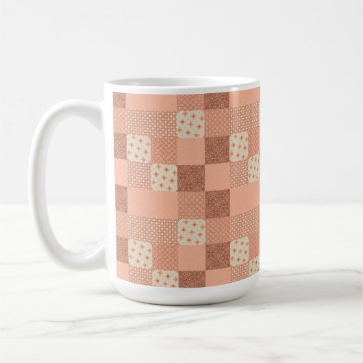 Mug Patchwork Rose Rétro (Gauche)