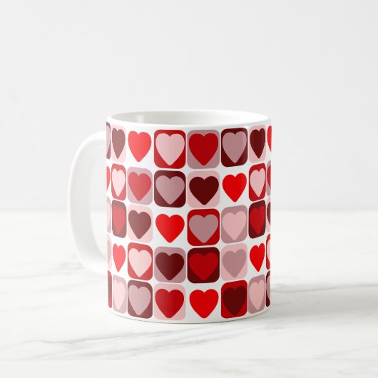 Mug Patchwork Saint-Valentin (Devant gauche)