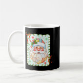 Mug Patchwork Santa Claus Face Coquette Merry Christma (Gauche)