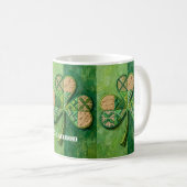 Mug Patchwork Shamrocks Saint-Patrick (Devant droit)