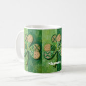 Mug Patchwork Shamrocks Saint-Patrick (Devant gauche)