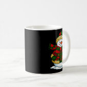 Mug Patchwork Snowman Retro Funny Christmas Snowman Ho (Devant droit)