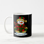 Mug Patchwork Snowman Retro Funny Christmas Snowman Ho (Gauche)