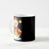 Mug Patchwork Snowman Retro Funny Snowman Holiday Chri (Devant gauche)