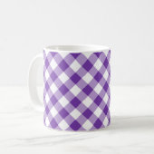 Mug Pâte de café Motif simple Plaid violet (Devant gauche)
