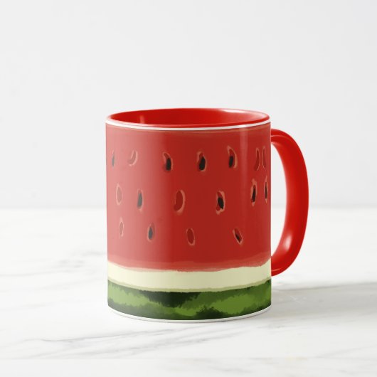 Mug Pâte de pastèque rouge vif (Devant droit)
