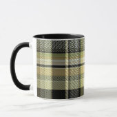 Mug Pâte de tartan jaune-brun. (Gauche)