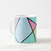 Mug Pâte givrée Abstrait Géométrique Bleu rose lilas (Devant gauche)