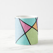 Mug Pâte givrée Abstrait Géométrique Bleu rose lilas (Centre)
