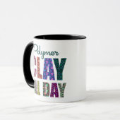 Mug Pâte Polymère Toute La Journée (Devant gauche)