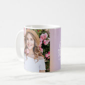 Mug Pâtel moderne typographie arc-en-ciel (Devant gauche)