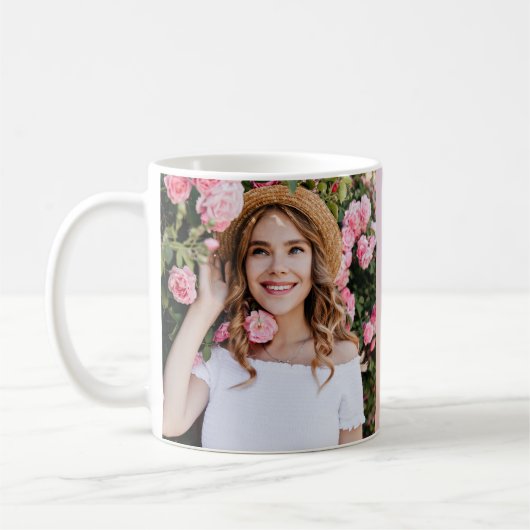 Mug Pâtel moderne typographie arc-en-ciel (Gauche)