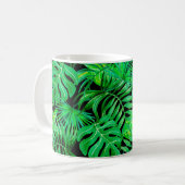 Mug Patern sans couture feuille tropicale (Devant gauche)