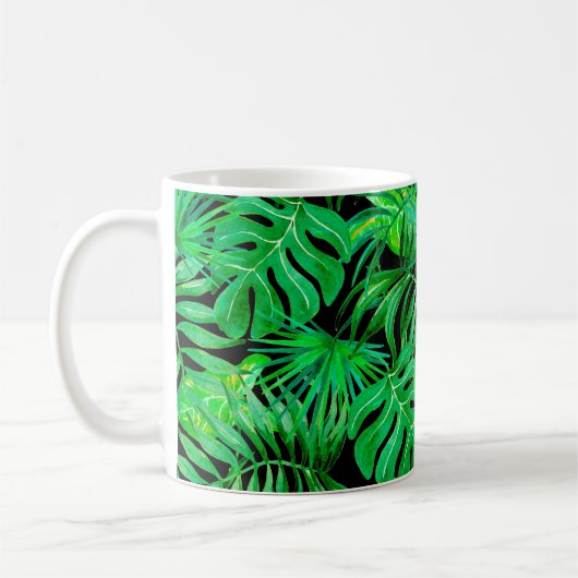 Mug Patern sans couture feuille tropicale (Gauche)