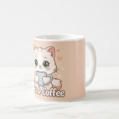 Mug Pâtes, Coeurs et Café Chaud : Le Kawaii Kitty's (Devant droit)