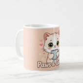 Mug Pâtes, Coeurs et Café Chaud : Le Kawaii Kitty's (Devant gauche)