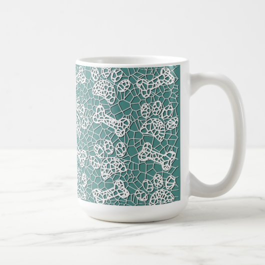 Mug Pâtes de chien et os Faux Lace Art Imprimer (Droite)