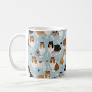 Mug Pâtes et os de collie rugueux