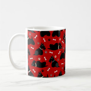 Mug Pâtes et os de Terrier écossais noir