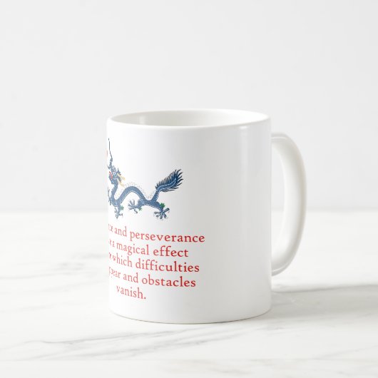 Mug Patience Et Persévérance - Citation De Persévéranc (Devant droit)