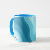 Mug Patina Blue Soft Glow Gradient Abstract (Devant gauche)