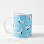 Mug Patinage artistique - patins de glace bleus avec (Gauche)