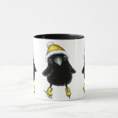 Mug Patinage de glace de corbeau de bébé (Centre)