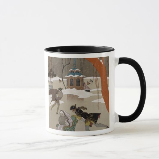 Mug Patinage de glace sur le lac congelé (Droite)