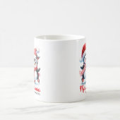 Mug Patinage sur glace de pingouin mignon Noël personn (Centre)