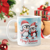 Mug Patinage sur glace en pingouin mignon Noël rouge e