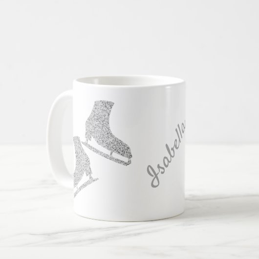 Mug Patinage sur glace patinage sur la silhouette pati (Devant gauche)