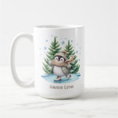 Mug Patinage sur glace Pingouin Personnalisé (Gauche)